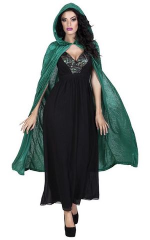 B048-5Halloween накидка костюм вечеринки одежда для выступлений плотный бархатный плащ ведьмы